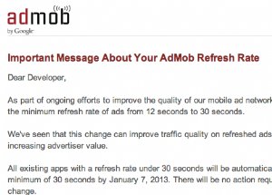 Admob changes minimum refresh rate